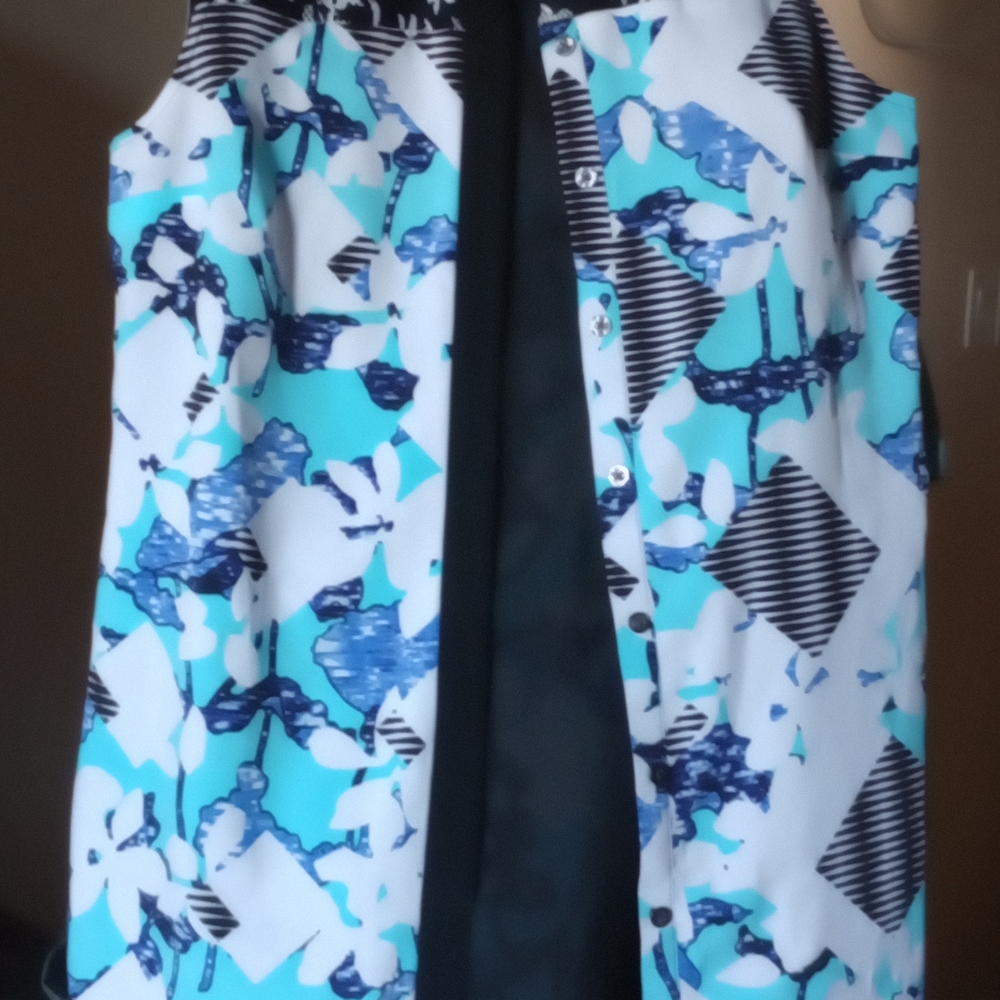 Kids Patterned Vest in Blue and Black